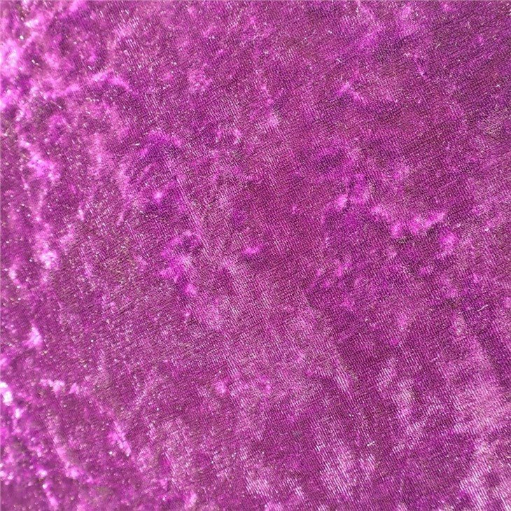 Purple ice velvet fabric